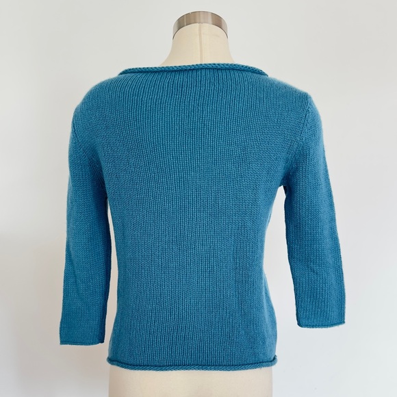 Eileen Fisher Yak Wool Sweater in Blue Petite - Picture 4 of 8